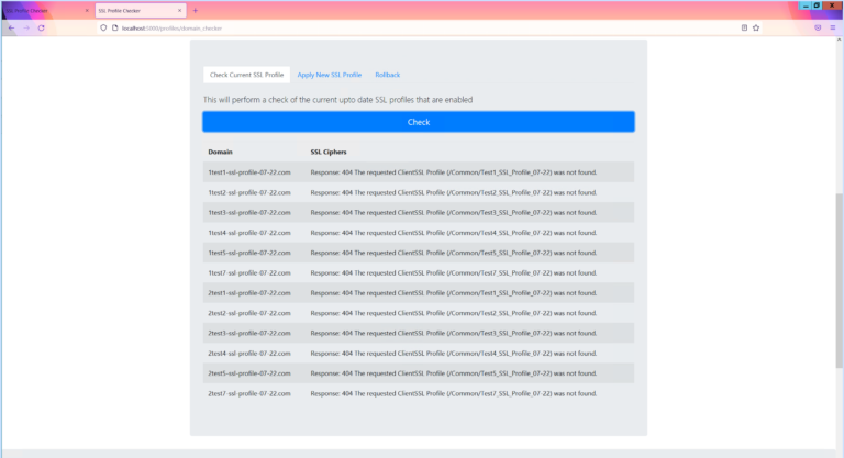 9 check domains when not on the F5