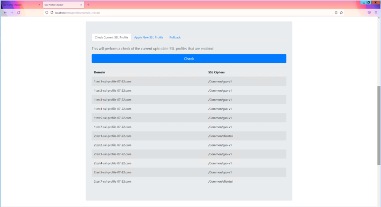 6 check domains when present on the F6